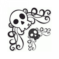 skull corner flourish