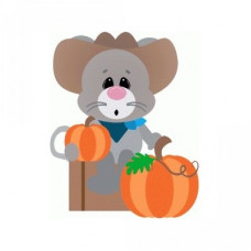 mouse sitting on hay fall