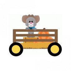 mouse in wagon hayride