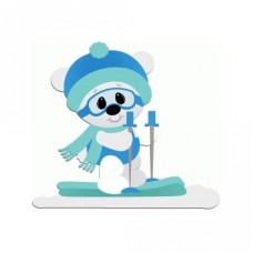 polar bear skiing snow