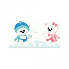 polar bears snow fighting