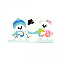 polar bears building a snowman polar bears building a snowman