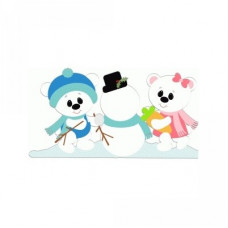 polar bears building a snowman