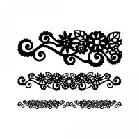 long flower swirl border