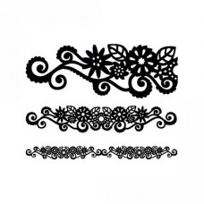 long flower swirl border