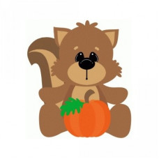 squirrel with pumpkin autumn