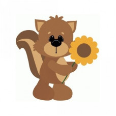 squirrel holding sunflower autumn