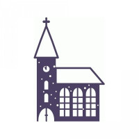 snowy church snowy church