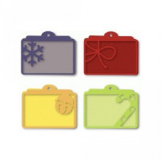 christmas gift tags one-piece foldover