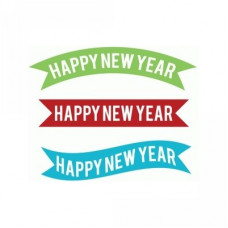 set of 3 happy new year banners
