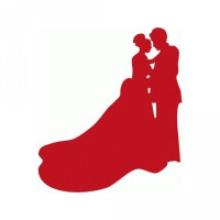 romantic bride & groom silhouette romantic bride & groom silhouette