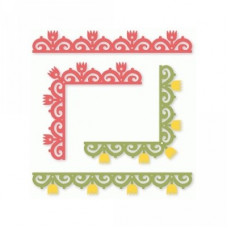spring tulip borders and corners set