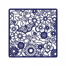 butterfly floral lace square