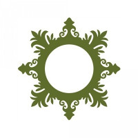circle palm leaf frame circle palm leaf frame