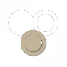 circle card base w/flap