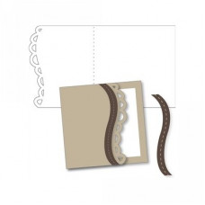 card: scallop wave square