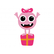 Little monster and gift