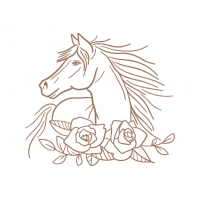 Horse and flowers Horse and flowers