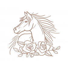 Horse and flowers