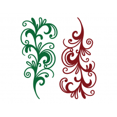Green & red flourish