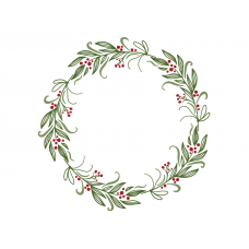 Mistletoe monogram frame