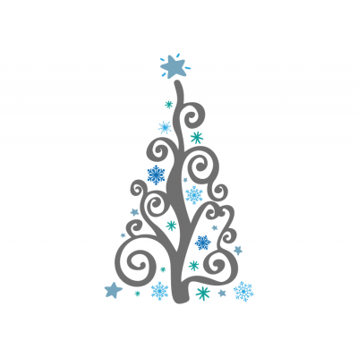 Snowflakes christmas tree