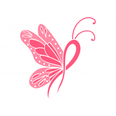 Butterfly cancer ribbon