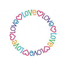 Monogram frame love