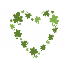 Heart of clovers